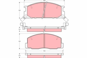 Фото Гальмівні колодки TRW GDB1043