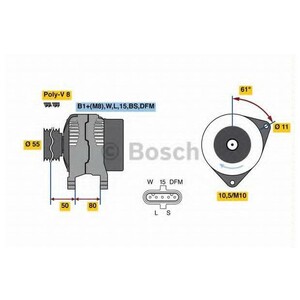 Фото Генератор Bosch 0 124 655 065