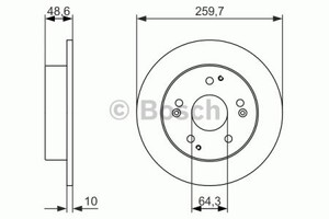 Фото Гальмівний диск Bosch 0 986 479 964