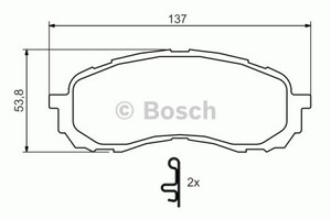 Фото Комплект гальмівних колодок, дискове гальмо Bosch 0 986 494 373