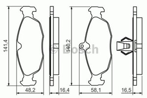 Фото Комплект гальмівних колодок, дискове гальмо Bosch 0 986 494 413