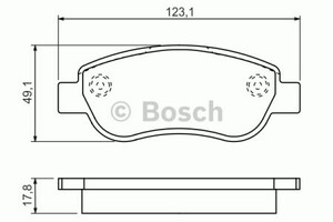 Фото Комплект гальмівних колодок, дискове гальмо Bosch 0 986 494 454