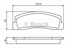 Фото Комплект гальмівних колодок, дискове гальмо Bosch 0 986 494 462