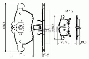 Фото Комплект гальмівних колодок, дискове гальмо Bosch 0 986 495 012