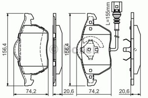 Фото Комплект гальмівних колодок, дискове гальмо Bosch 0 986 495 047