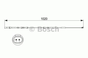 Фото Сигналізатор, знос гальмівних колодок Bosch 1 987 473 510