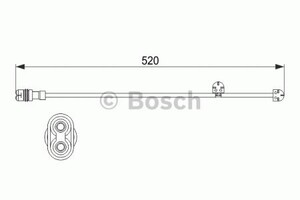 Фото Сигнализатор, износ тормозных колодок Bosch 1 987 473 533