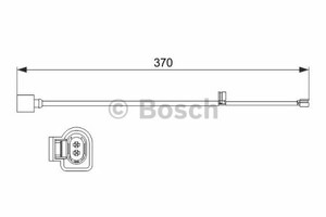 Фото Сигналізатор, знос гальмівних колодок Bosch 1 987 473 534