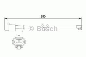 Фото Сигналізатор, знос гальмівних колодок Bosch 1 987 473 536