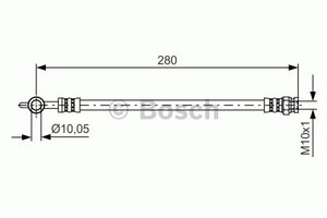 Фото Гальмівний шланг Bosch 1 987 481 444