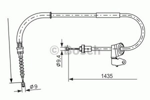 Фото Трос, паркувальна гальмівна система Bosch 1 987 482 230