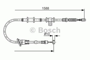 Фото Трос, паркувальна гальмівна система Bosch 1 987 482 245