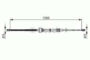 Фото Трос, паркувальна гальмівна система Bosch 1 987 482 266