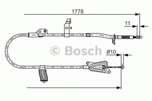 Фото Трос, паркувальна гальмівна система Bosch 1 987 482 305