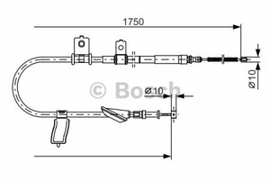 Фото Трос, паркувальна гальмівна система Bosch 1 987 482 351