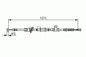 Фото Трос, паркувальна гальмівна система Bosch 1 987 482 399