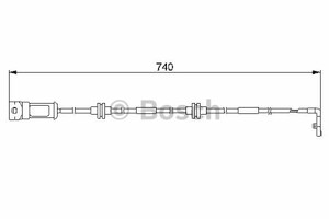 Фото Сигналізатор, знос гальмівних колодок Bosch 1 987 474 933