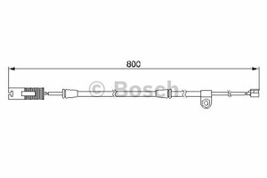 Фото Датчик зносу гальмівних колодок (передніх) BMW X5 (E53) 00-06 (L=800mm) Bosch 1 987 474 945