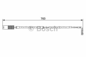 Фото Сигнализатор, износ тормозных колодок Bosch 1 987 474 948