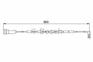 Фото Сигнализатор, износ тормозных колодок Bosch 1 987 474 970