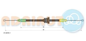 Фото Трос ручного тормоза Adriauto 41.0235.1
