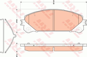 Фото Комплект гальмівних колодок, дискове гальмо TRW GDB3484