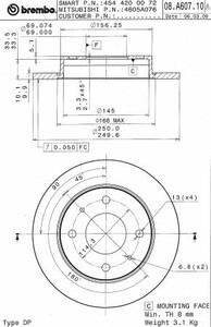 Фото Автозапчасть Brembo 08.A607.10