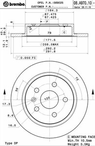 Фото Автозапчасть Brembo 08.A970.10