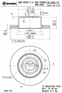 Фото Гальмівний диск Brembo 09.A229.11