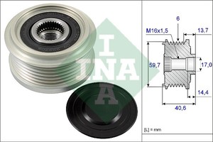 Фото Шків генератора Opel Astra J 1.7 CDTI 09-15 LuK/INA 535 0228 10