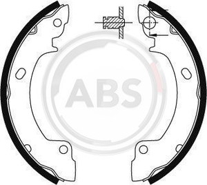 Фото Комплект гальмівних колодок ABS 8862