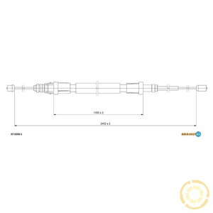 Фото Трос ручного тормоза Adriauto 0702001