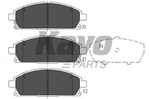 Фото Колодки гальмівні (передні) Nissan X-Trail 01-13/Pathfinder 97-04 KAVO PARTS KBP6515