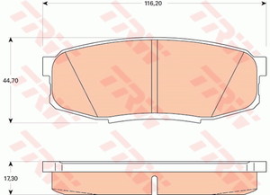 Фото Гальмівні колодки TRW GDB3491