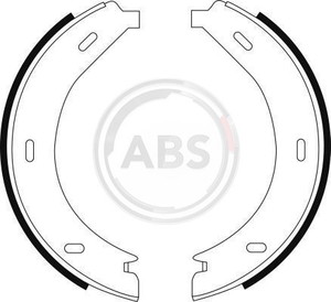 Фото Комплект тормозных колодок, стояночная тормозная система ABS 9110