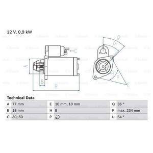 Фото Стартер Bosch 0 986 012 301