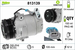 Фото Компресор кондиціонера Opel Astra 1.6/1.8 16V 98-05 Valeo 813139