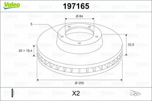 Фото Гальмівний диск Valeo 197165