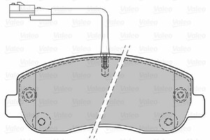 Фото Комплект гальмівних накладок, дискове гальмо Valeo 601150