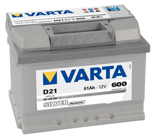 Фото Аккумулятор 61Ач Silver Dynamic D21 (0) 600А   242х175х175 Varta 561400060