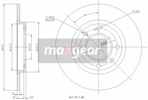 Фото Гальмівний диск MAXGEAR 19-0769