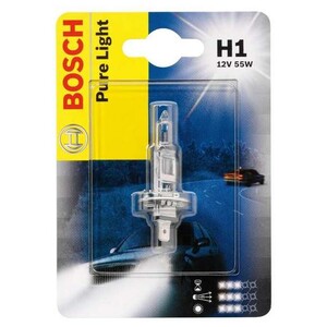 Фото Автолампа H1 12V 55W P14.5s Pure Light Bosch 1 987 301 005