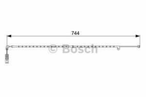 Фото Датчик зносу гальмівних колодок (передніх) BMW X3 (E83) 3.0sd 06-08 (L=744mm) Bosch 1 987 473 021