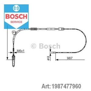 Фото Трос, паркувальна гальмівна система Bosch 1 987 477 960