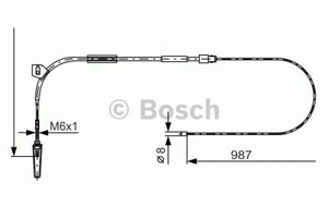 Фото Трос ручного гальма Bosch 1 987 477 962