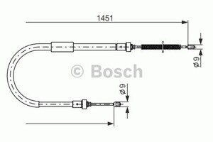 Фото Трос, паркувальна гальмівна система Bosch 1 987 477 966