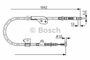 Фото Трос, паркувальна гальмівна система Bosch 1 987 477 981