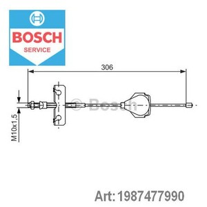 Фото Трос, паркувальна гальмівна система Bosch 1 987 477 990