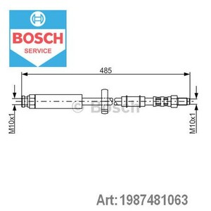 Фото Гальмівний шланг Bosch 1 987 481 063