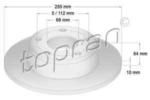Фото Гальмівний диск Topran 110 814 755